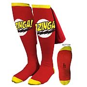 Big Bang Theory Red Bazinga! Caped Socks